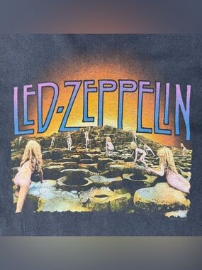 Vintage Led Zeppelin T-Shirt Size Large 2003 2000s Y2K Band Tee Houses of Holy